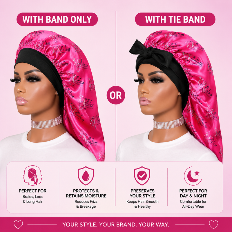 Custom Long Satin Bonnet