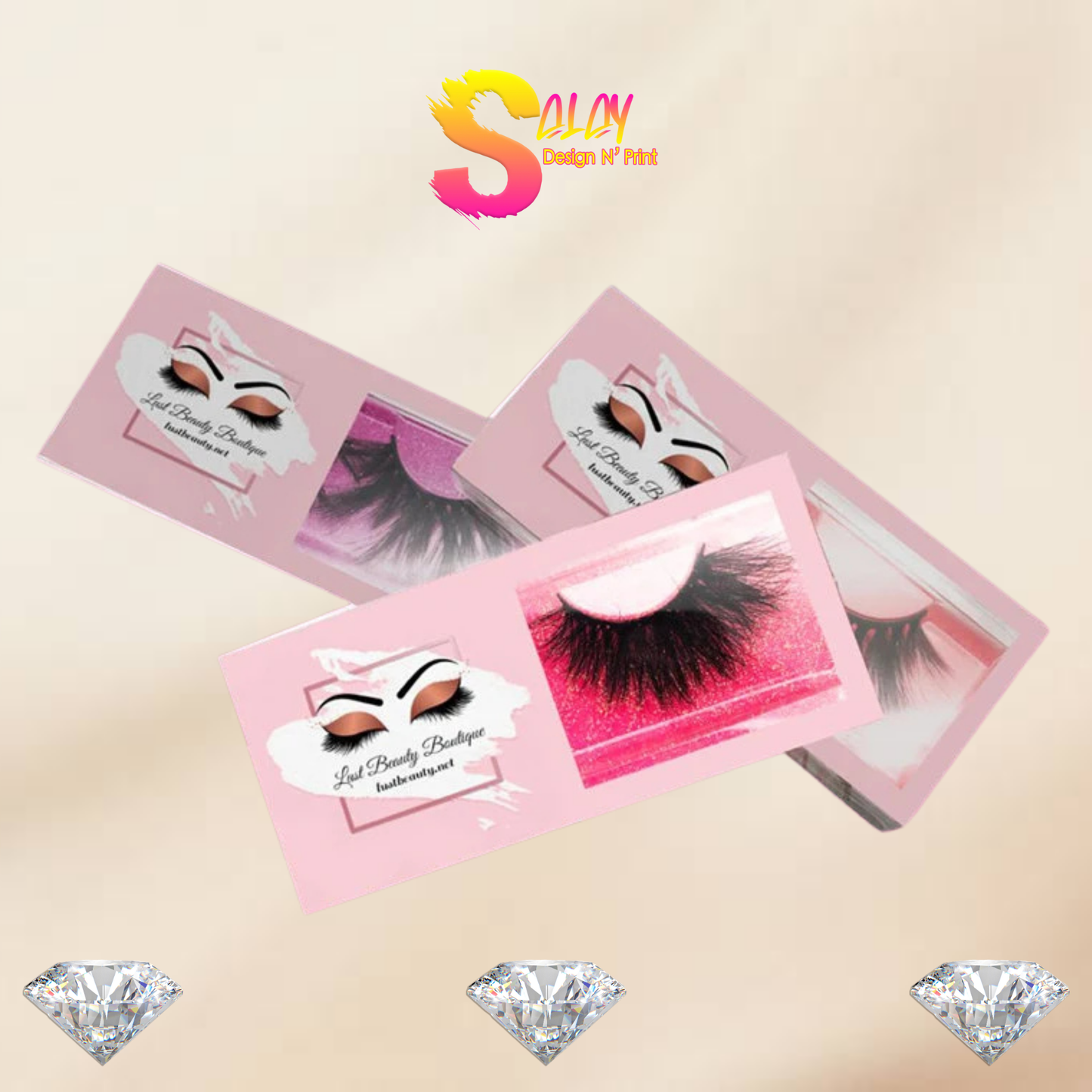 Custom Eyelash Packaging With Lashes