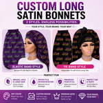 Custom Long Satin Bonnet