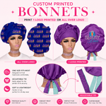 Custom Reversible Satin Bonnet with Tie Band