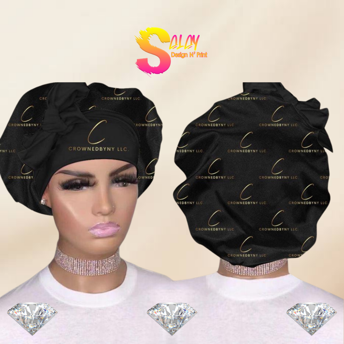 Custom Reversible Bonnets With Tie Band