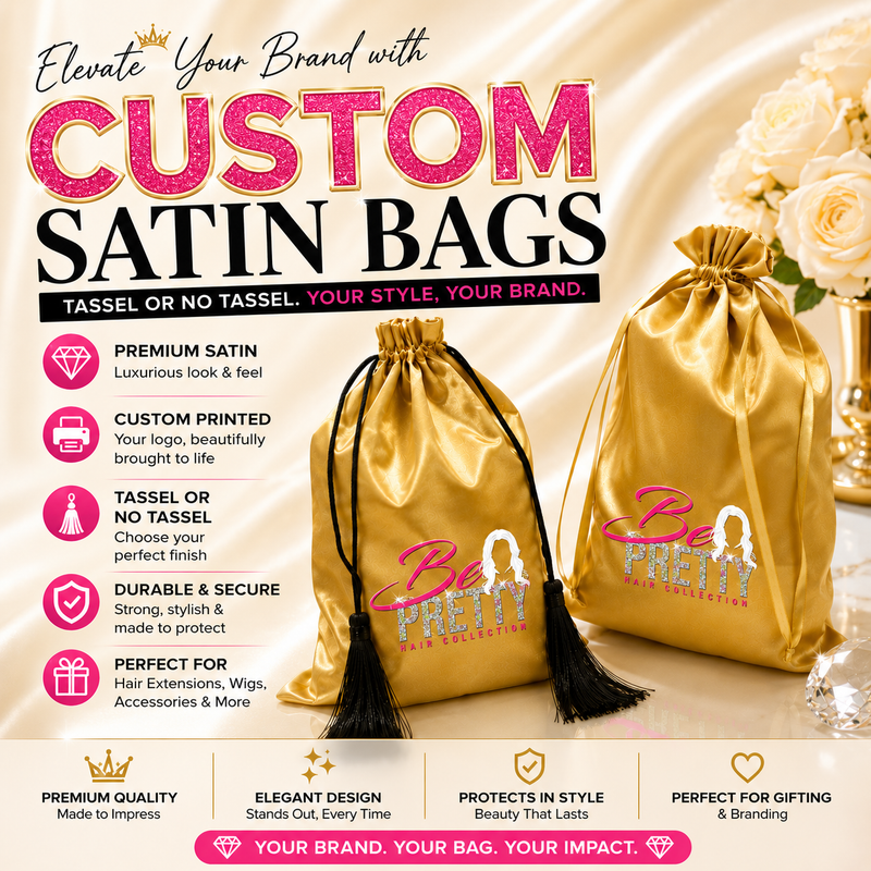 Custom Satin Drawstring Bags