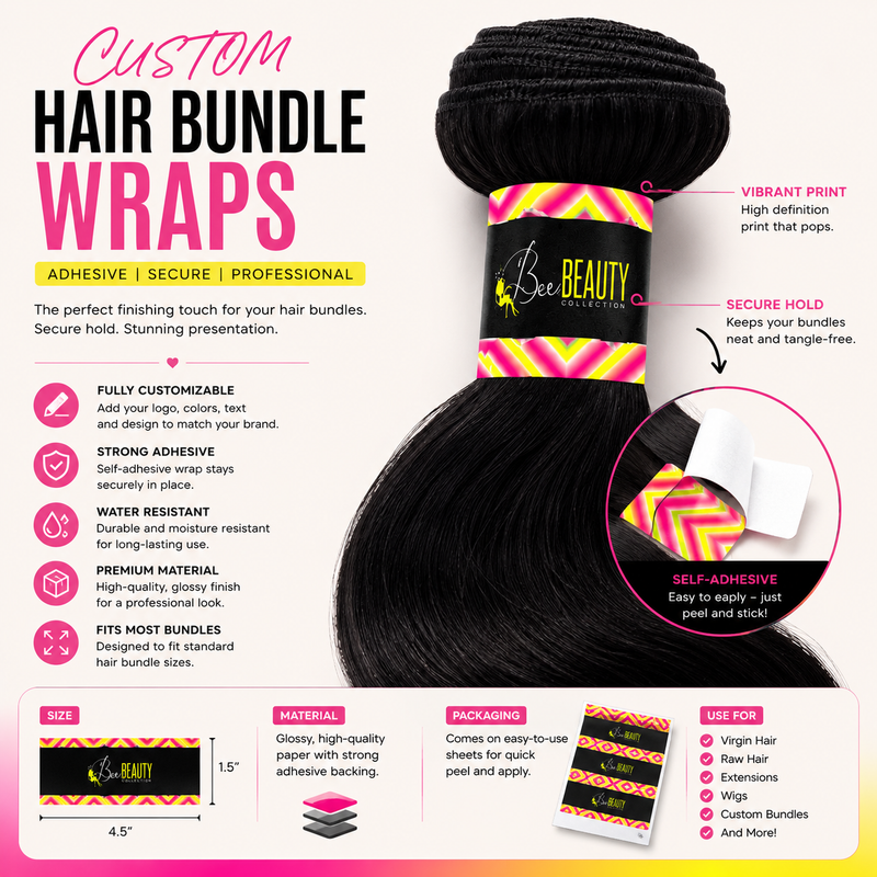 Custom Hang Tags & Bundle Wraps Combo