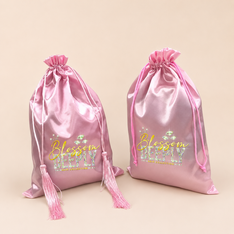 Custom Satin Drawstring Bags
