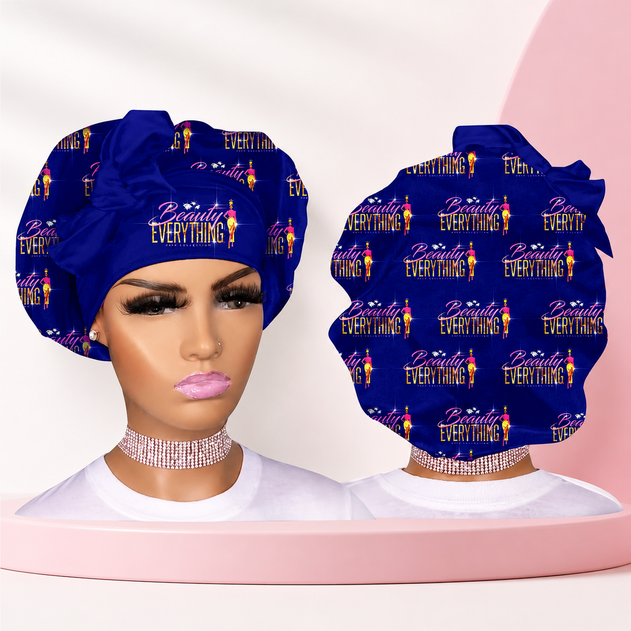 Custom Reversible Satin Bonnet with Tie Band
