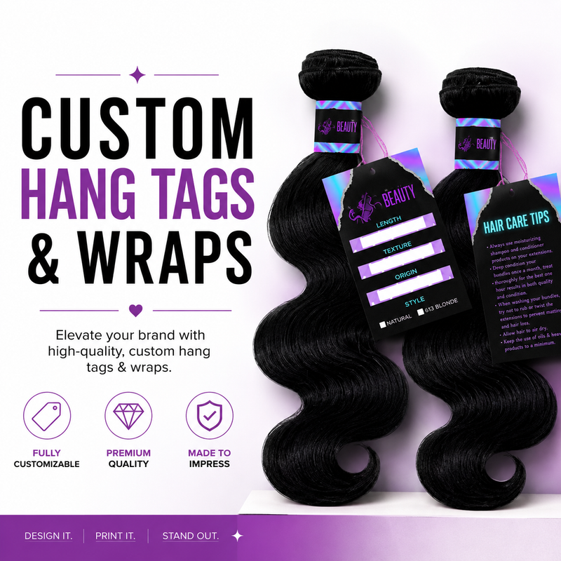 Custom Hang Tags & Bundle Wraps Combo