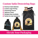 Custom Satin Drawstring Bags