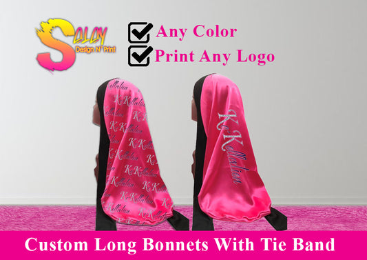 Custom Long Bonnets With Tie Band